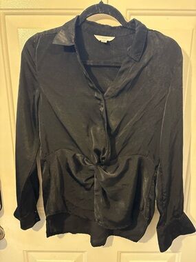Time and Tru Black Collared Shirt
